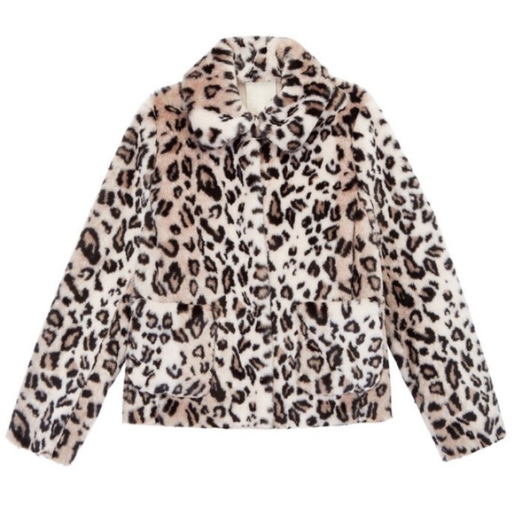 REBECCA TAYLOR LA VIE NWOT LEOPARD COAT SIZE-M - Picture 1 of 8